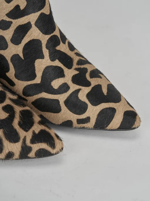 Stivaletto tacco 7cm giraffa cavallino