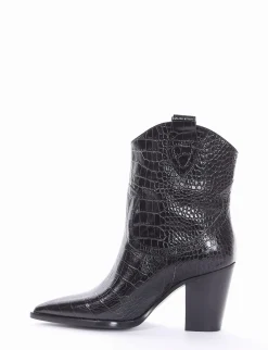 Stivaletto tacco 8cm nero