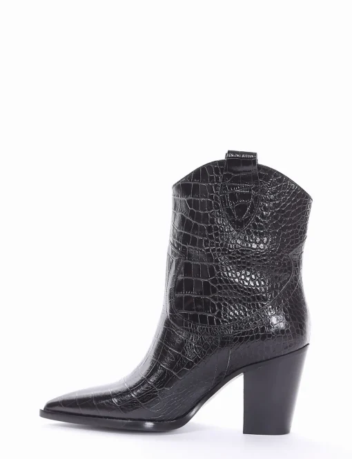 Stivaletto tacco 8cm nero