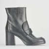 Stivaletto tacco 8cm nero pelle
