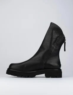 Stivaletto tacco 2cm nero pelle