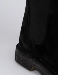 Stivaletto tacco 1cm nero camoscio