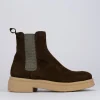 Stivaletto tacco 2cm testa camoscio
