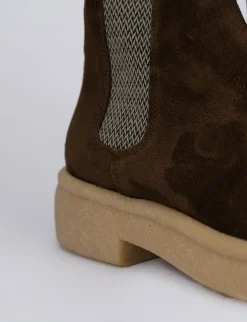 Stivaletto tacco 2cm testa camoscio