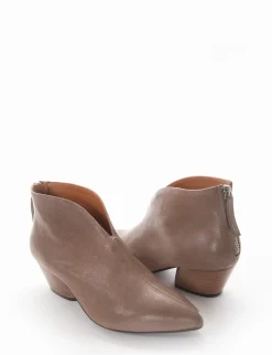 Stivaletto tacco 4cm tortora