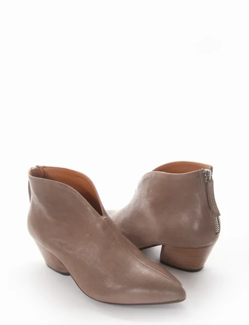Stivaletto tacco 4cm tortora
