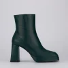 Stivaletto tacco 10cm verde pelle