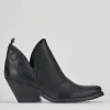 Stivaletto texano tacco 6 cm nero pelle