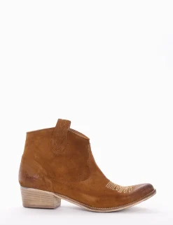 stivaletto texano tacco 4 cm cuoio