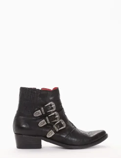 stivaletto texano tacco 3 cm nero