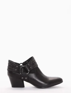 stivaletto texano tacco 3 cm nero
