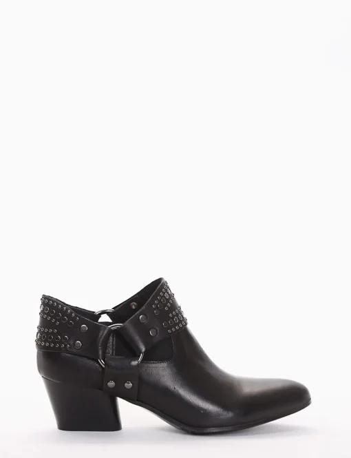 stivaletto texano tacco 3 cm nero