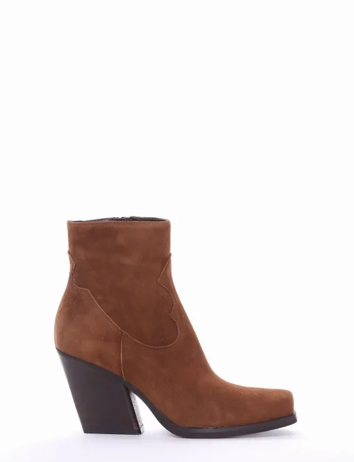 stivaletto texano tacco 7 cm cuoio
