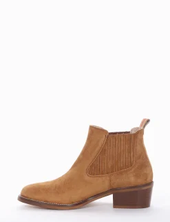 stivaletto texano tacco 3 cm cuoio