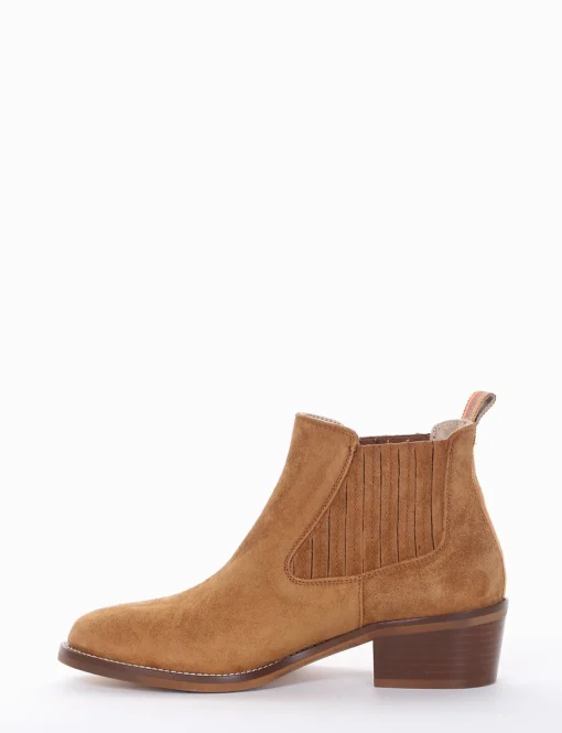 stivaletto texano tacco 3 cm cuoio
