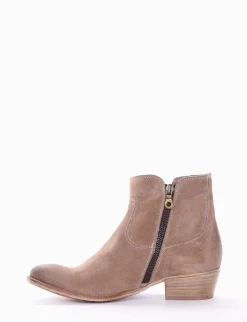 stivaletto texano tacco 4 cm beige