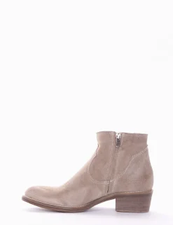 stivaletto texano tacco 3 cm tortora