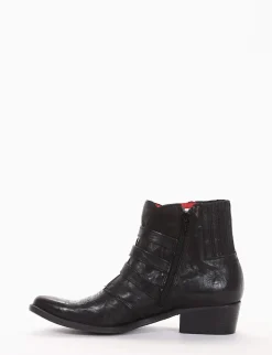 stivaletto texano tacco 3 cm nero