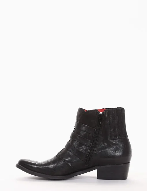 stivaletto texano tacco 3 cm nero