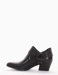 stivaletto texano tacco 3 cm nero