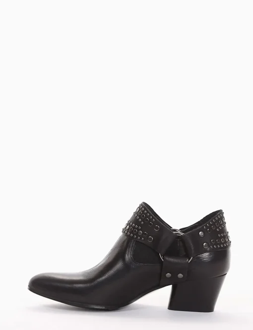 stivaletto texano tacco 3 cm nero