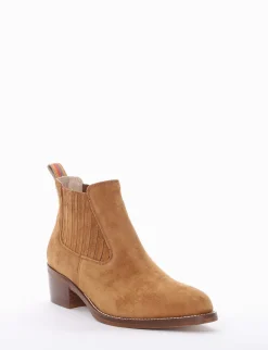 stivaletto texano tacco 3 cm cuoio