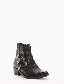 stivaletto texano tacco 3 cm nero