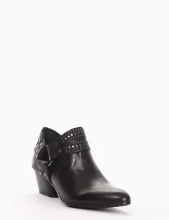 stivaletto texano tacco 3 cm nero