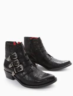 stivaletto texano tacco 3 cm nero