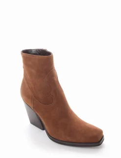 stivaletto texano tacco 7 cm cuoio