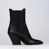 Stivaletto texano tacco 7cm nero pelle