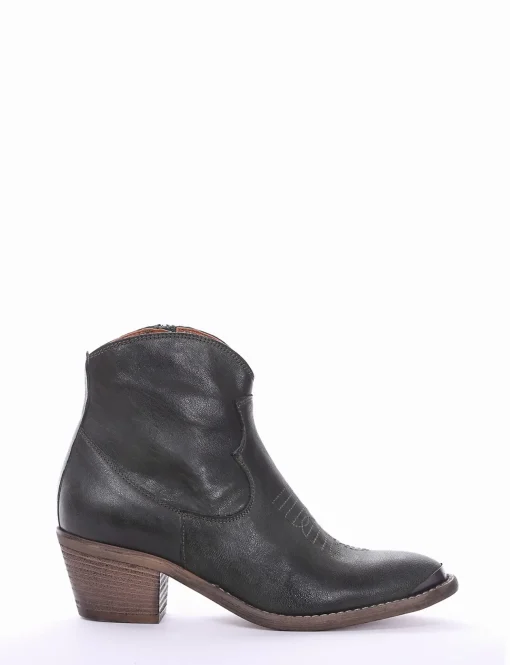 Stivaletto texano tacco 5cm verde
