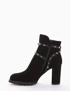 stivaletto tronchetto tacco 9 cm nero