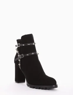 stivaletto tronchetto tacco 9 cm nero