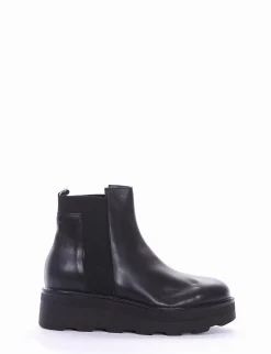 stivaletto zeppa 7 cm nero