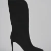 Stivali tacco 11cm camoscio nero