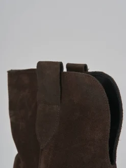 Stivali tacco 5cm camoscio testa