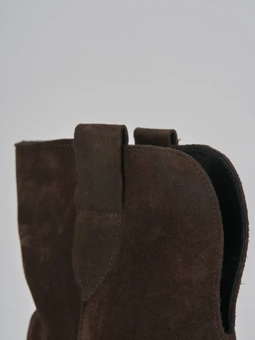 Stivali tacco 5cm camoscio testa