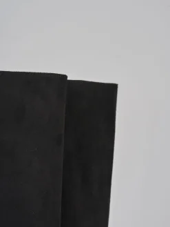 Stivali tacco 6cm camoscio nero