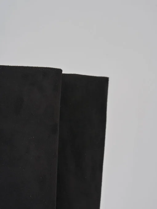Stivali tacco 6cm camoscio nero