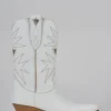 Stivali tacco 4cm pelle bianco