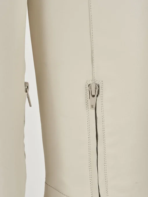 Stivali tacco 10cm pelle bianco