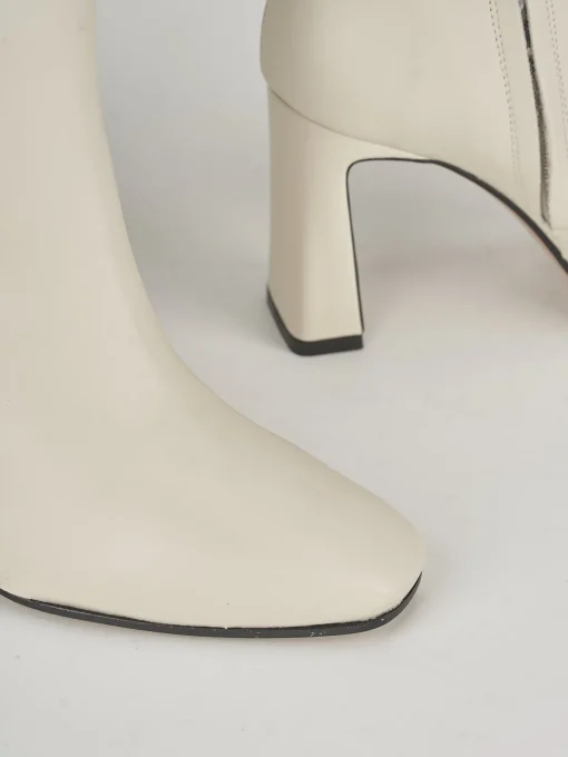 Stivali tacco 10cm pelle bianco