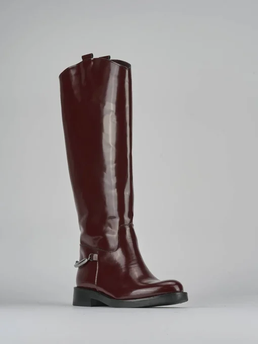 Stivali tacco 2cm pelle bordo'