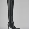 Stivali tacco 8cm pelle nero