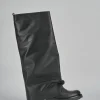Stivali tacco 3cm pelle nero