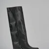 Stivali tacco 7cm pelle nero