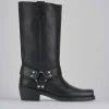 Stivali tacco 4cm pelle nero