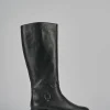 Stivali tacco 2cm pelle nero