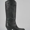 Stivali tacco 7cm pelle nero